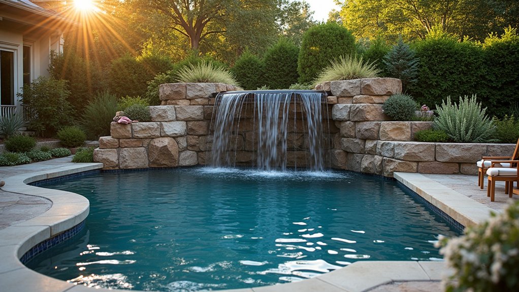 23 Concrete Pool Design Ideas That Blend Form and Function custom serene waterfall features