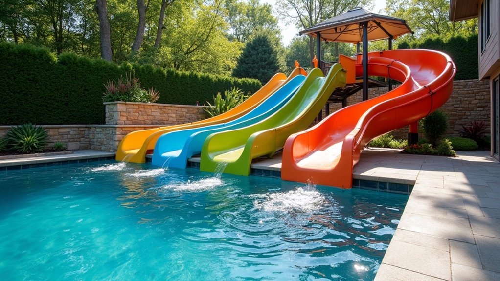 20 Pool Ideas With Slide Additions for Family Fun customizable pool slide experience