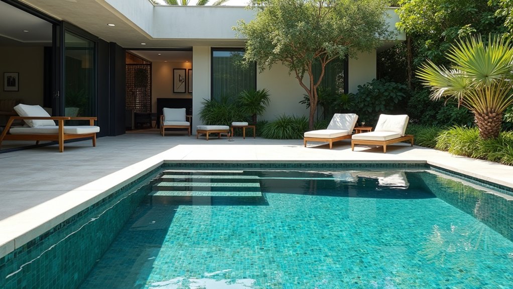 23 Concrete Pool Design Ideas That Blend Form and Function dazzling durable glass accents