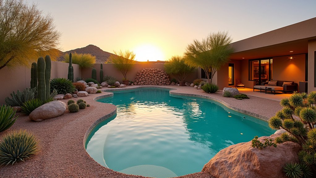 23 Flashy Las Vegas Pool Landscaping Ideas That Bring the Wow Factor desert elegance through xeriscaping