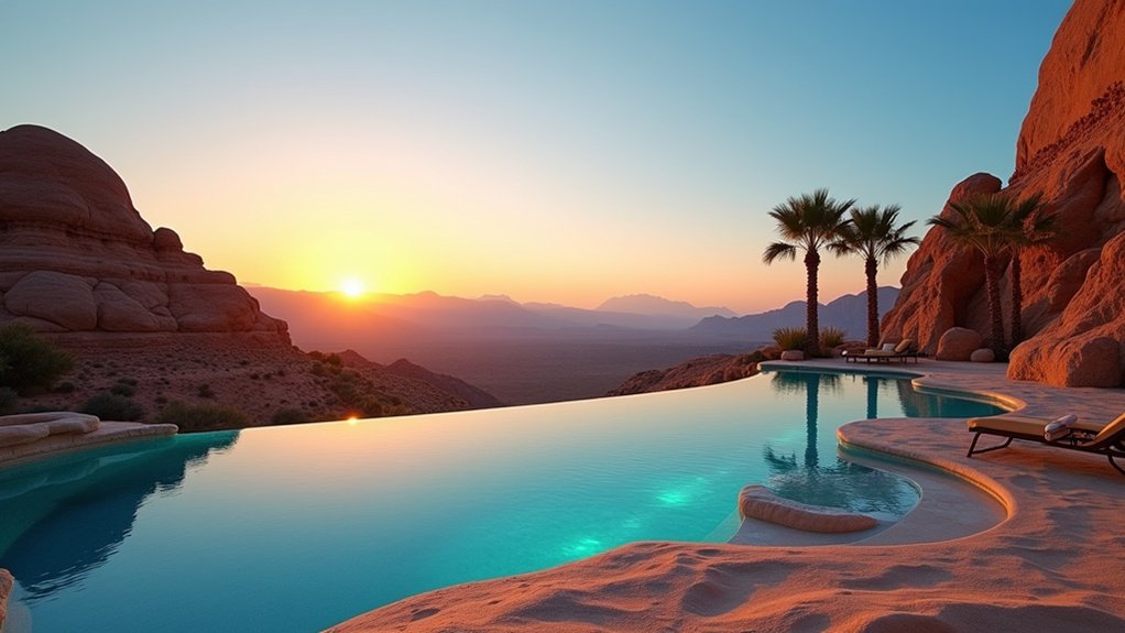 18 Infinity Pool Ideas With Views That Steal the Show desert infinity pool oasis