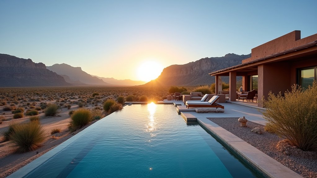 15 Infinity Pool Design Ideas for Jaw-Dropping Landscapes desert luxury infinity pool