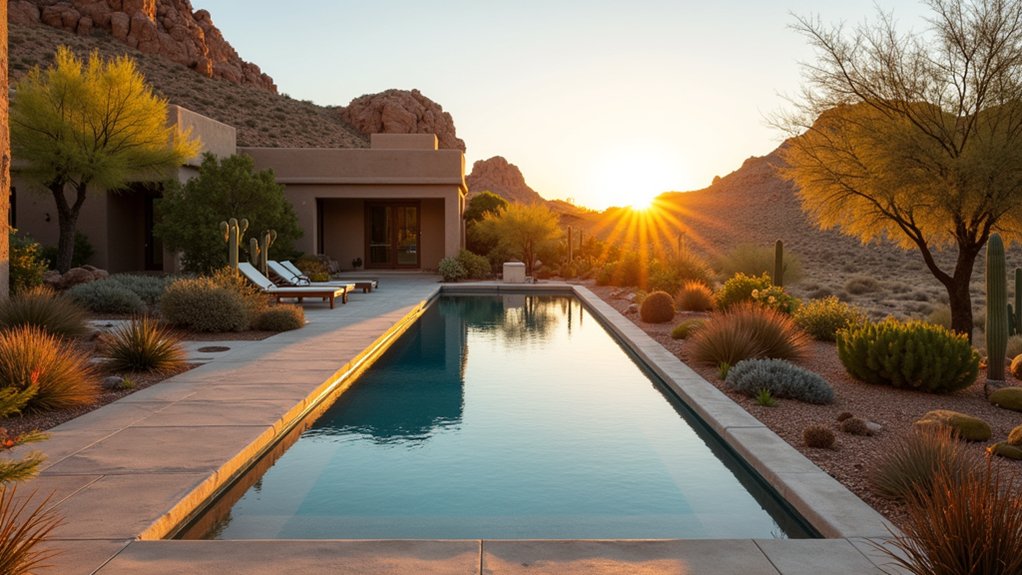 18 Lap Pool Ideas That Combine Fitness With Style desert oasis pool retreat