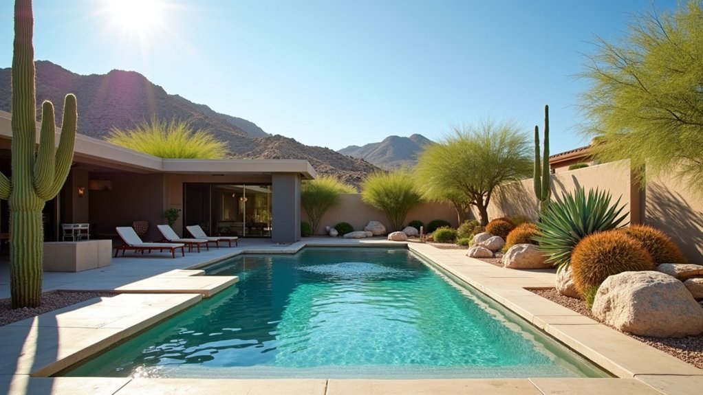 desert oasis with cacti