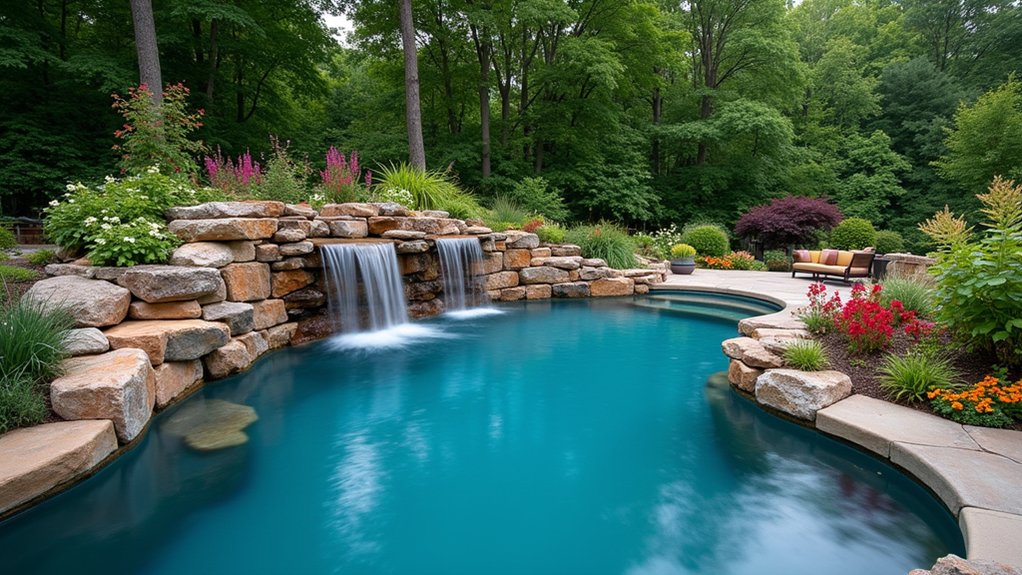 20 Clever Backyard Above Ground Pool Landscape Ideas That Work in Any Yard diy backyard waterfall installation