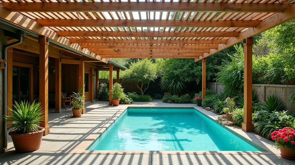 21 Clever Pool Deck Shade Ideas for Cool Summer Days diy shade structure project