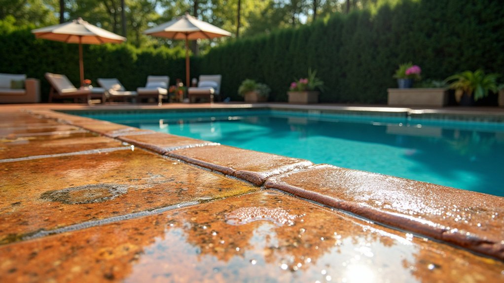 23 Tough Pool Deck Coating Ideas That Stand Up to the Elements durable elegant pool protection