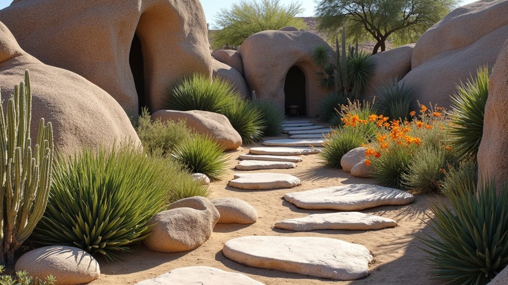 15 Drought-Smart Arizona Pool Landscaping Ideas That Still Shine dynamic rock garden design