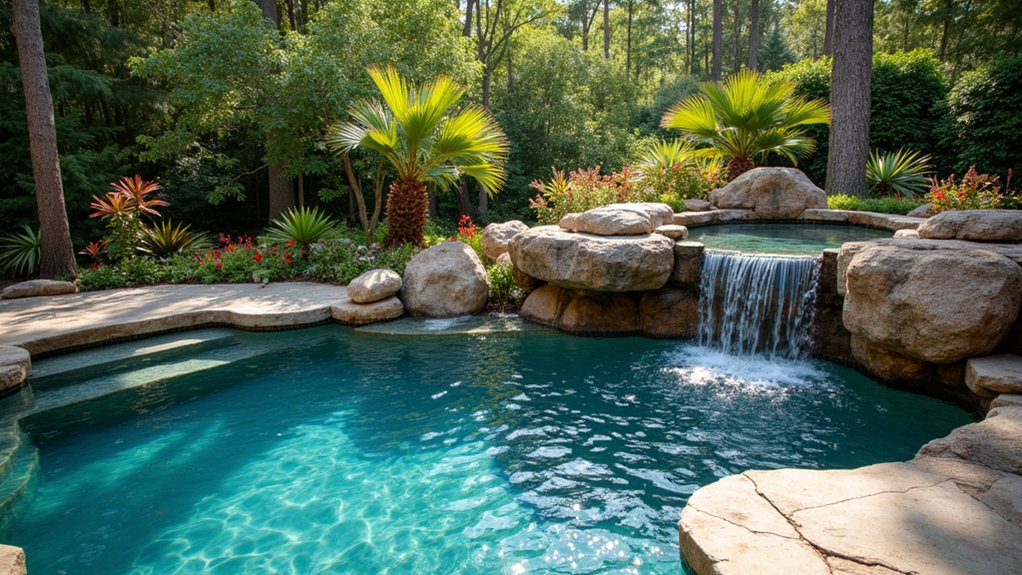18 Pool Design Ideas With Spa Features for True Luxury earthy luxury spa experience