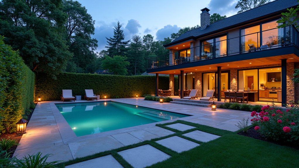 18 Budget-Friendly Pool Landscaping Ideas That Look High-End eco friendly evening ambiance