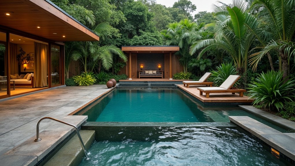 15 Fun Pool Ideas With Jacuzzi Vibes for Ultimate Comfort eco friendly jacuzzi pool design