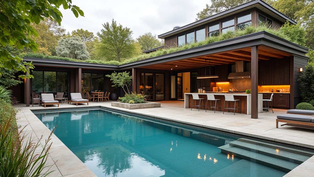 23 Bold Pool Deck With Outdoor Kitchen Ideas for the Ultimate Entertaining Space eco friendly pool deck design