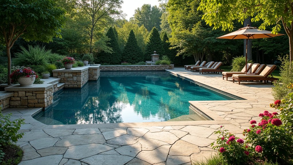 21 Practical Pool Deck Ideas Inground Concrete Designs That Last eco friendly pool deck design
