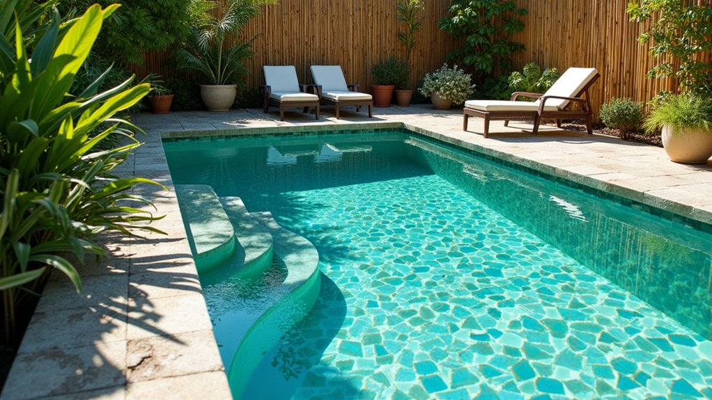 21 Stylish Pool Deck Tile Ideas That Add Color and Pattern eco friendly pool deck options