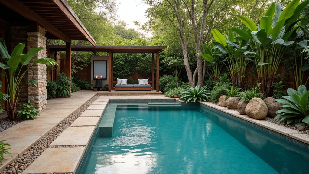 23 Modern Pool Landscaping Ideas That Redefine Backyard Design eco friendly pool design
