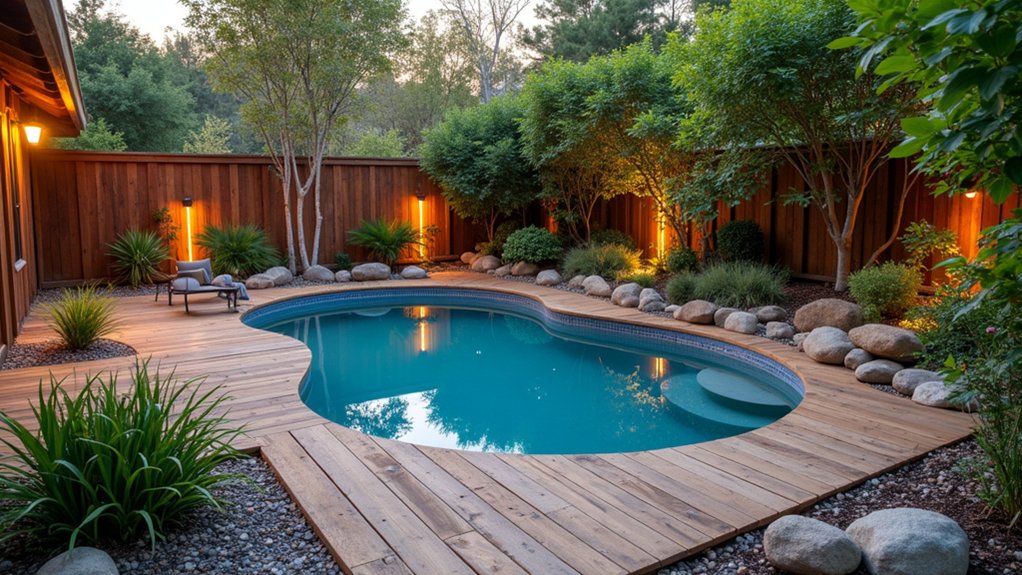 23 Creative Above Ground Pool Deck Small Yard Solutions That Work eco friendly recycled deck design