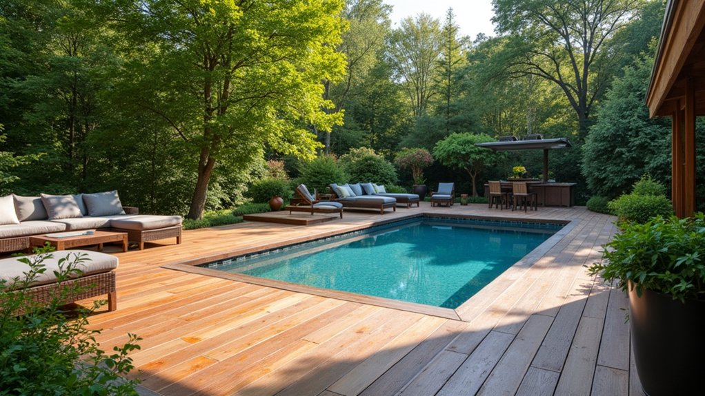 17 Creative Pool Deck Resurfacing Ideas for a Fresh New Look eco friendly stylish decking solution