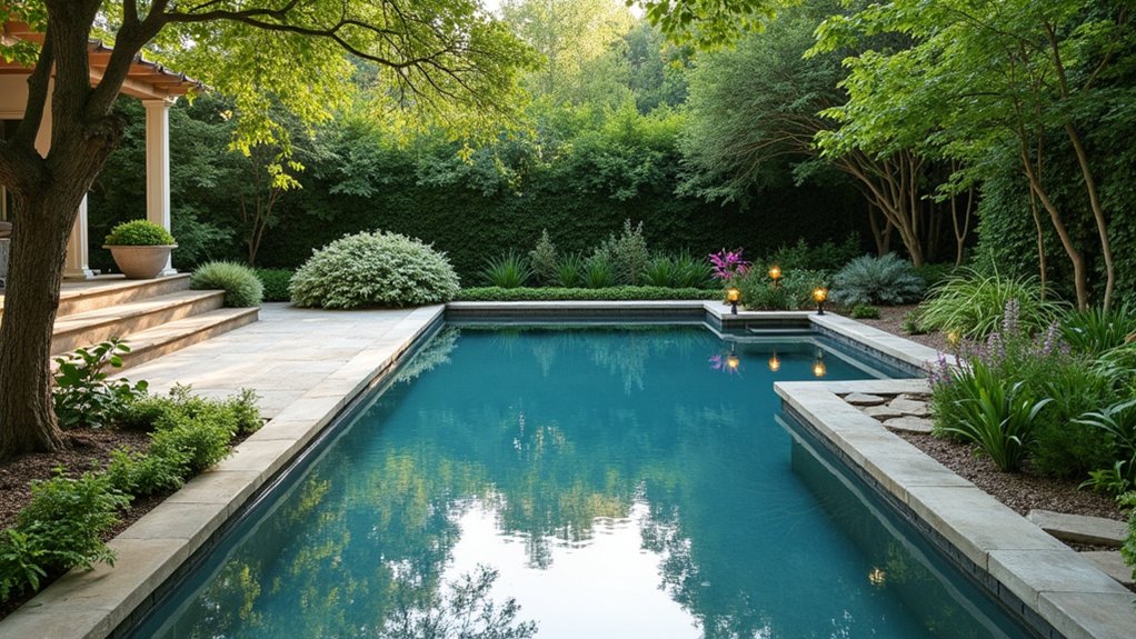 20 Elegant Pool Landscaping Design Ideas That Feel Effortless efficient water saving irrigation system