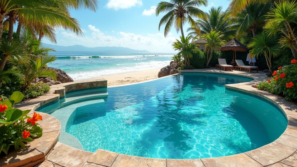 23 Fiberglass Pool Design Ideas That Are Built to Impress effortless elegance and relaxation