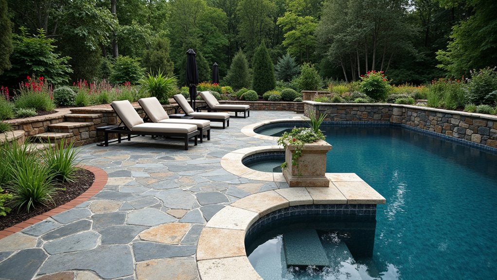 17 Natural Pool Deck Stone Ideas That Blend With the Landscape elegant and durable granite