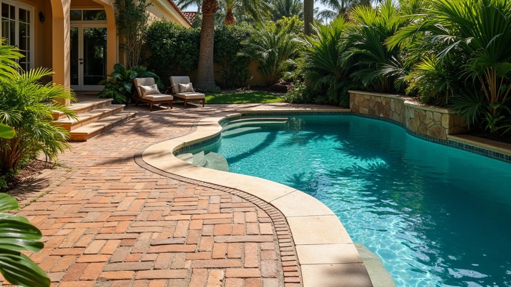 17 Creative Pool Deck Resurfacing Ideas for a Fresh New Look elegant and durable poolside design