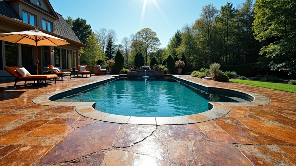 23 Tough Pool Deck Coating Ideas That Stand Up to the Elements elegant durable pool deck