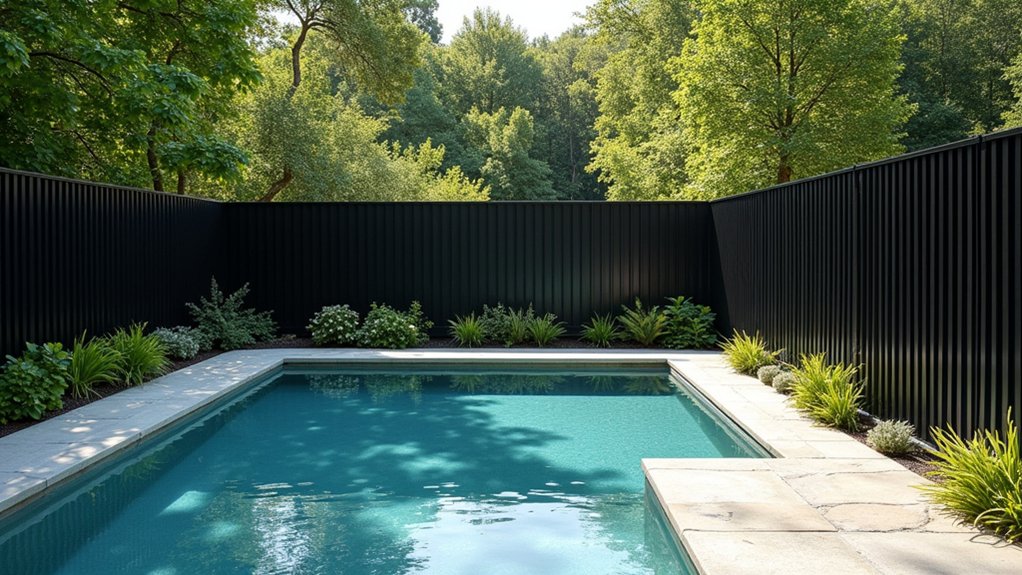 23 Stylish Pool Landscaping With Fence Ideas That Feel Secure and Chic elegant durable pool fencing