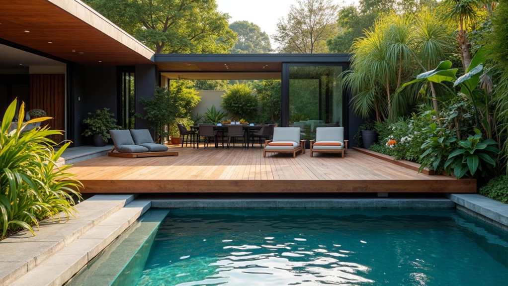 23 Seamless Pool Deck Extension Ideas for a Bigger Backyard Feel elegant floating deck extension
