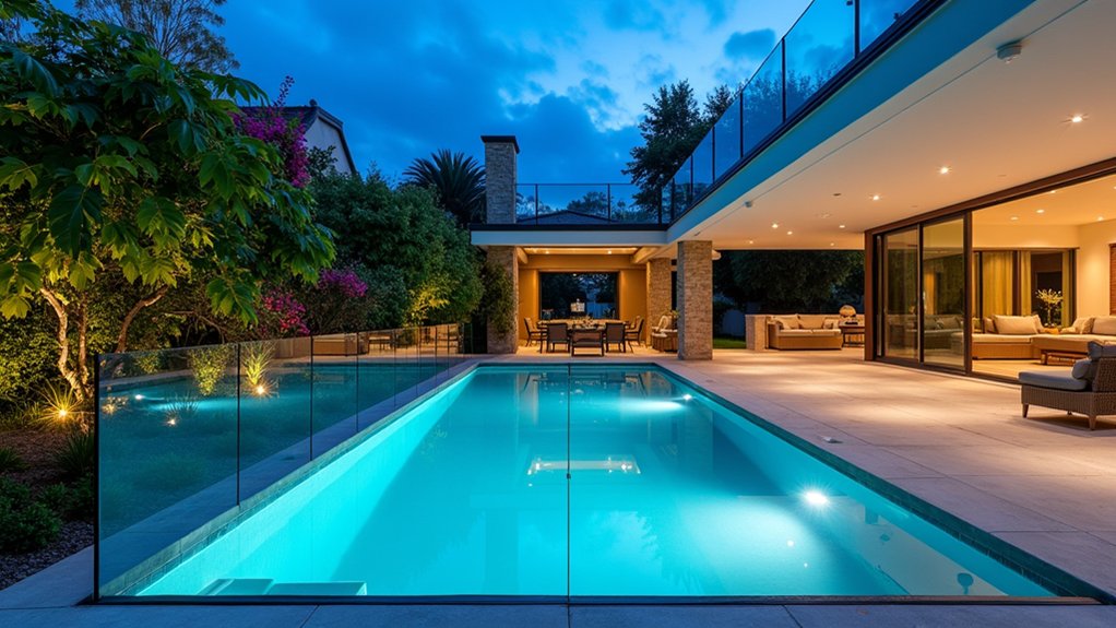23 Flashy Las Vegas Pool Landscaping Ideas That Bring the Wow Factor elegant glass pool fencing