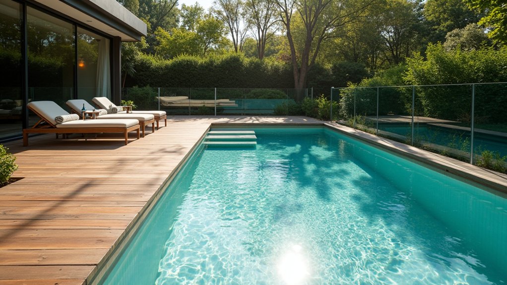 21 Inspiring Pool Deck Makeover Ideas You’ll Want to Try This Summer elegant glass railing installation