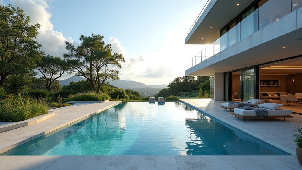 15 Architectural Pool Design Ideas That Make a Bold Statement elegant glass walled luxury