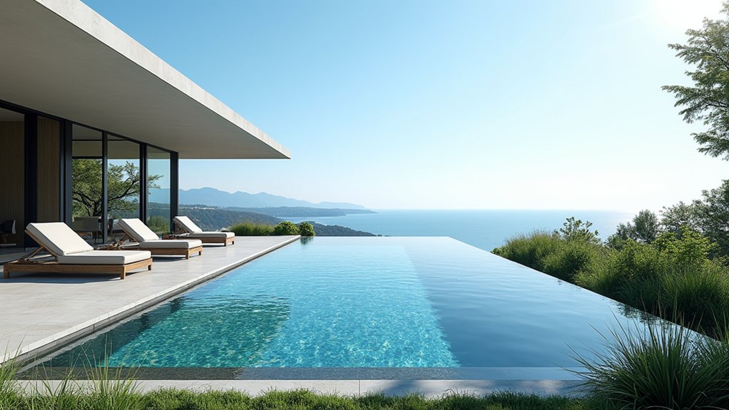 15 Square Pool Design Ideas That Are Bold and Balanced elegant infinity edge oasis