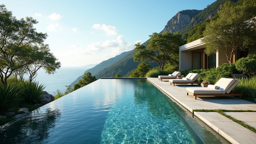 18 Kidney-Shaped Pool Design Ideas for Organic Appeal elegant infinity pool escape