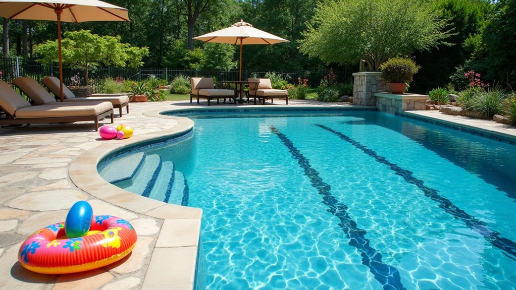 23 Pool Design Ideas With Kids Area Concepts for Family Fun elegant junior swim lanes