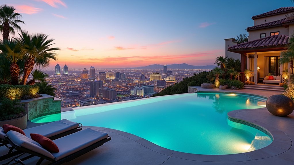 23 Flashy Las Vegas Pool Landscaping Ideas That Bring the Wow Factor elegant luxurious backyard oasis