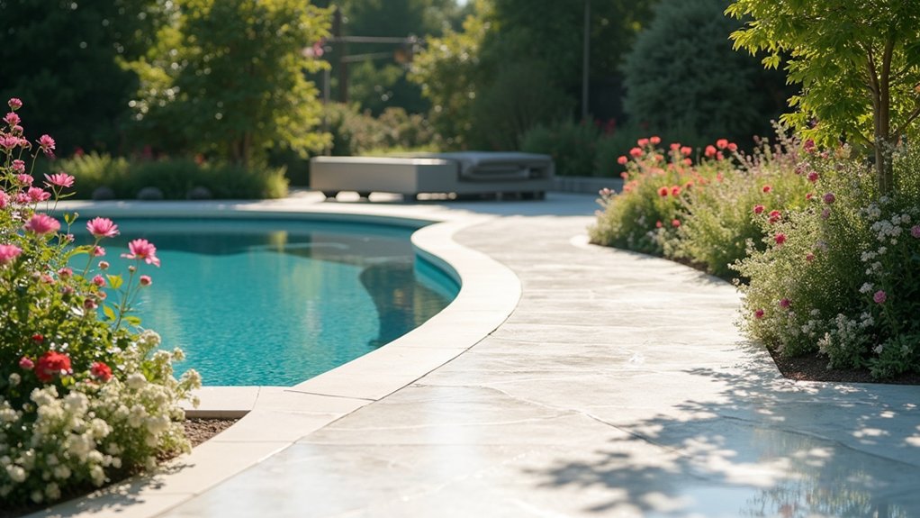 23 Smart Pool Landscaping With Pavers That Upgrade Your Walkways elegant marble poolside accents