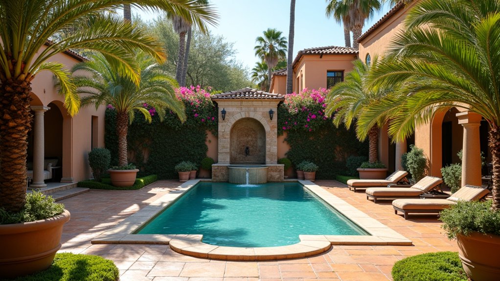 20 Pool Design Ideas With Fountain Features That Add Flair elegant mediterranean pool oasis