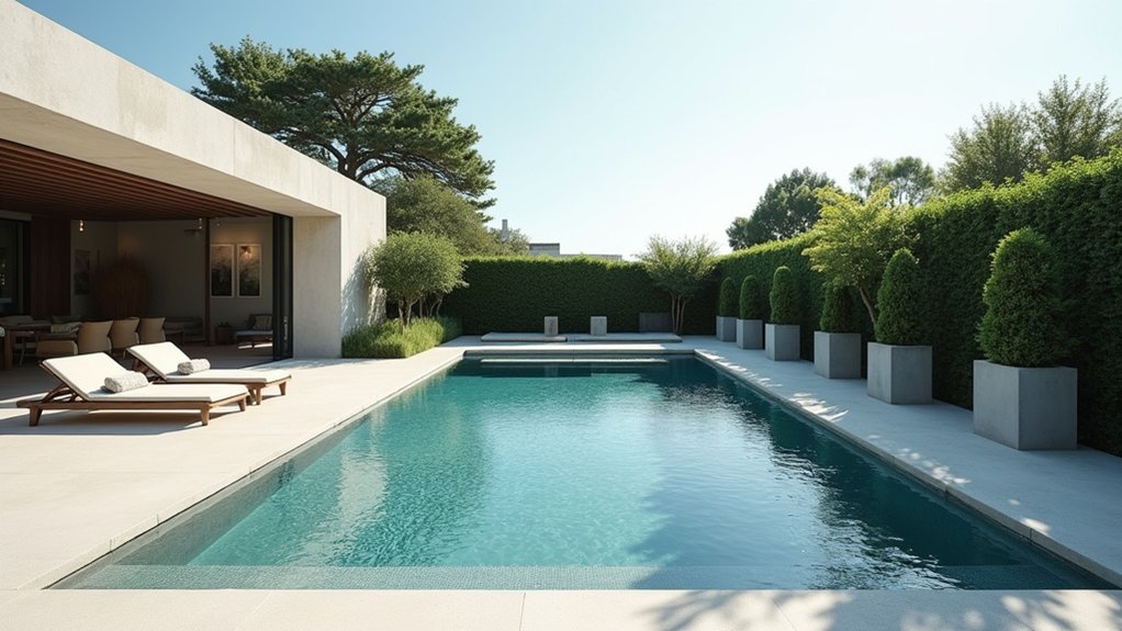 15 Square Pool Design Ideas That Are Bold and Balanced elegant minimalist backyard retreat