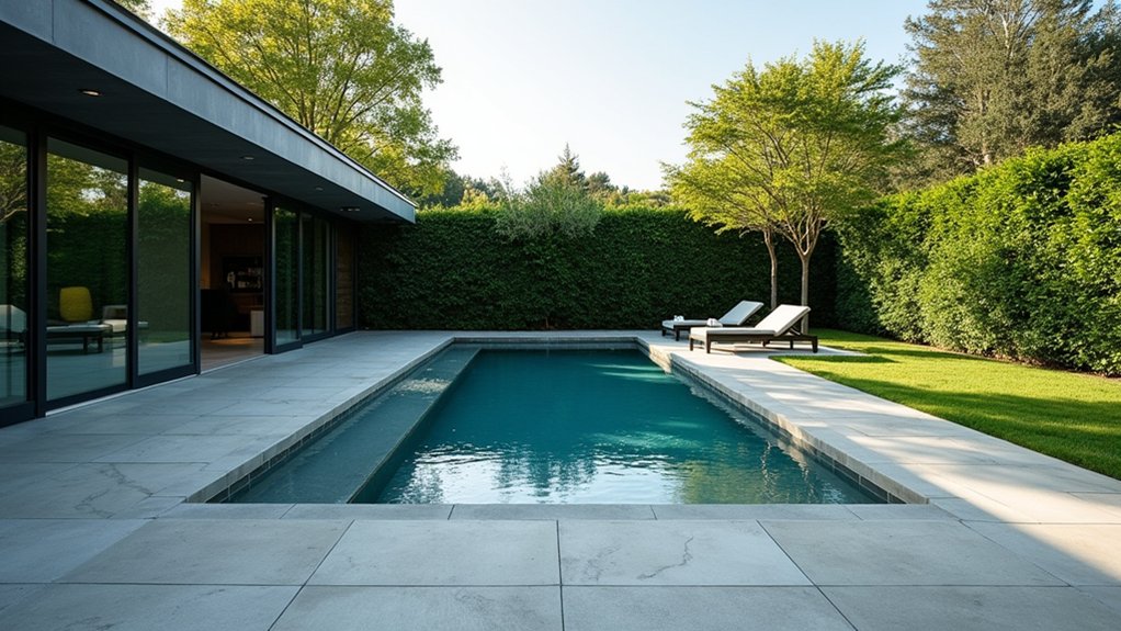 18 Minimalist Pool Design Ideas for a Sleek Backyard Look elegant minimalist glass fencing