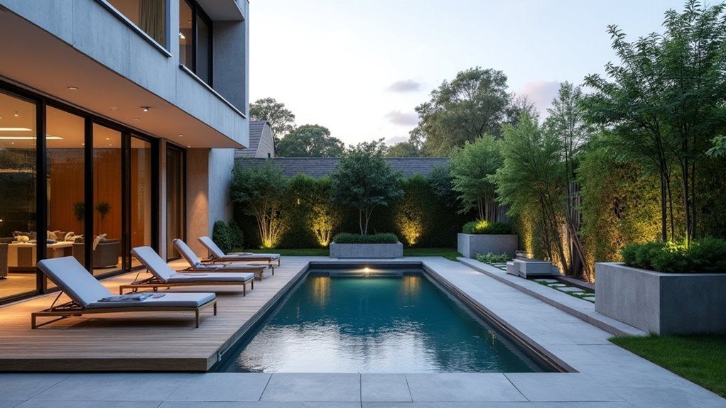 17 Gorgeous Pool Deck Ideas to Upgrade Your Outdoor Space elegant minimalist pool deck