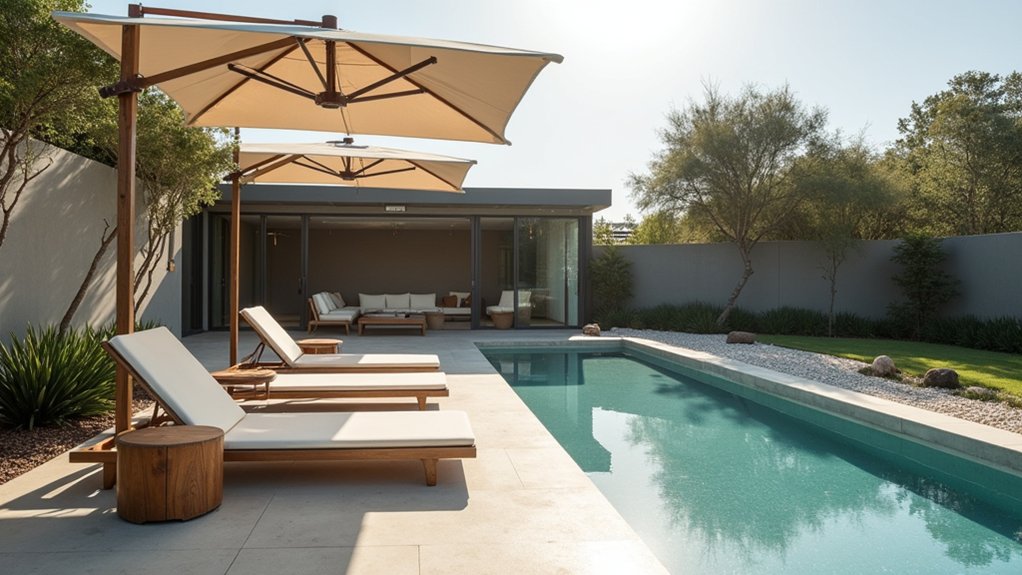 18 Minimalist Pool Design Ideas for a Sleek Backyard Look elegant minimalist poolside furniture