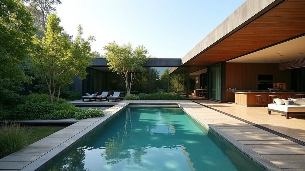 18 Minimalist Pool Design Ideas for a Sleek Backyard Look elegant natural indoor outdoor blend