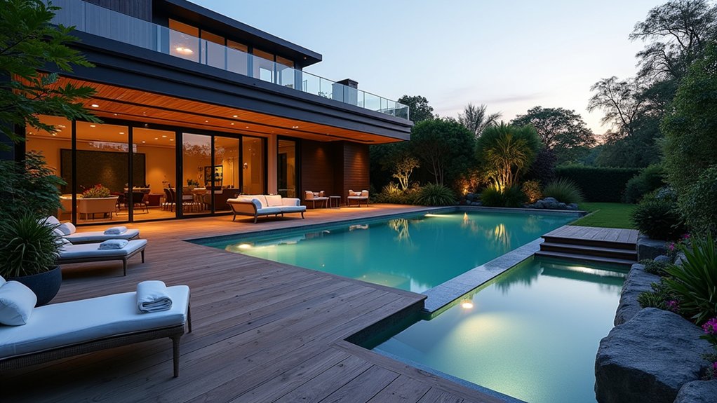 23 Modern Pool Design Ideas That Redefine Outdoor Living elegant outdoor pool decking