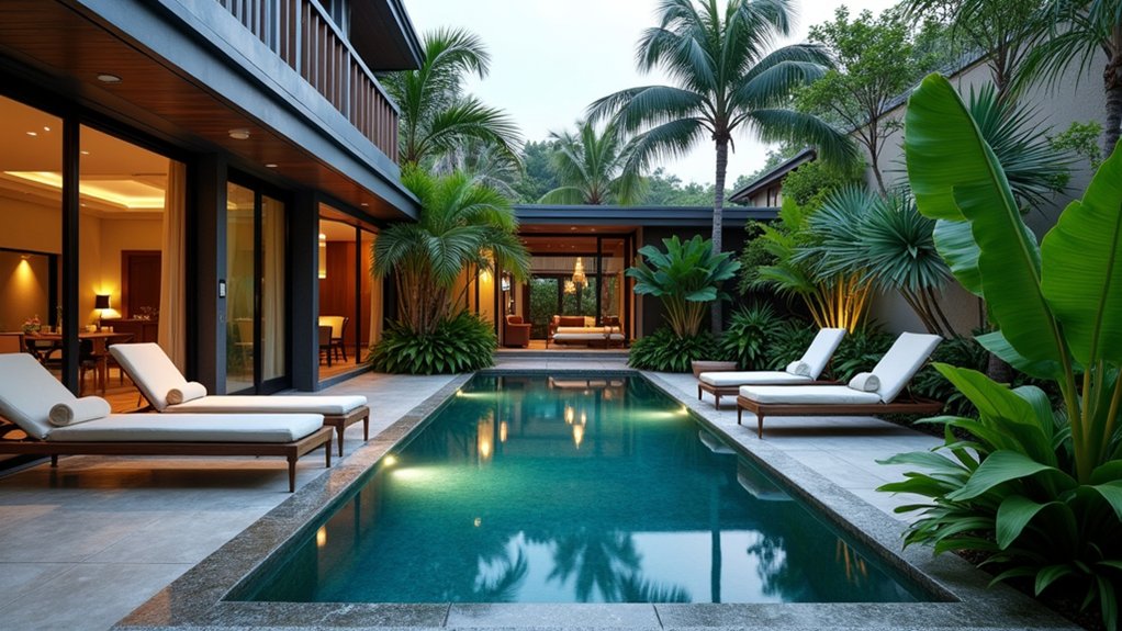 elegant outdoor relaxation space