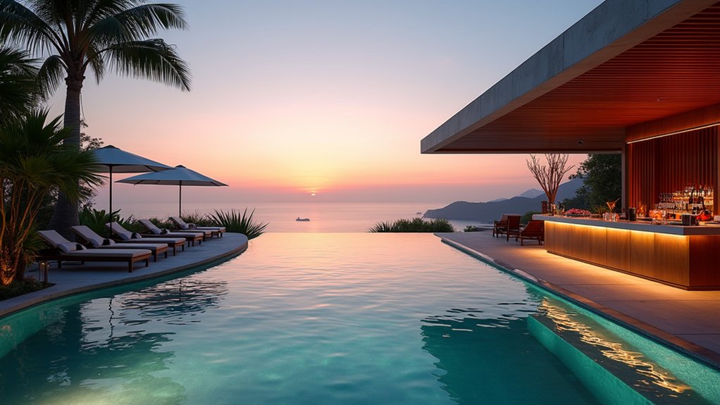 18 Pool Ideas With Bar Features for the Perfect Party Setup elegant poolside champagne oasis