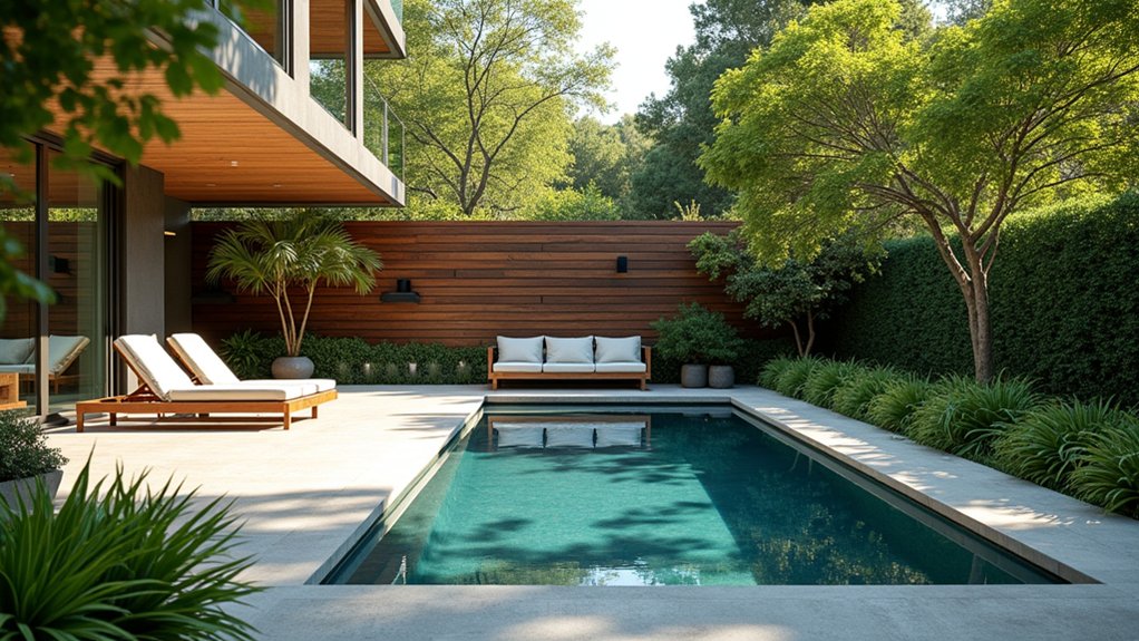 23 Seamless Pool Deck Extension Ideas for a Bigger Backyard Feel elegant privacy screen installation