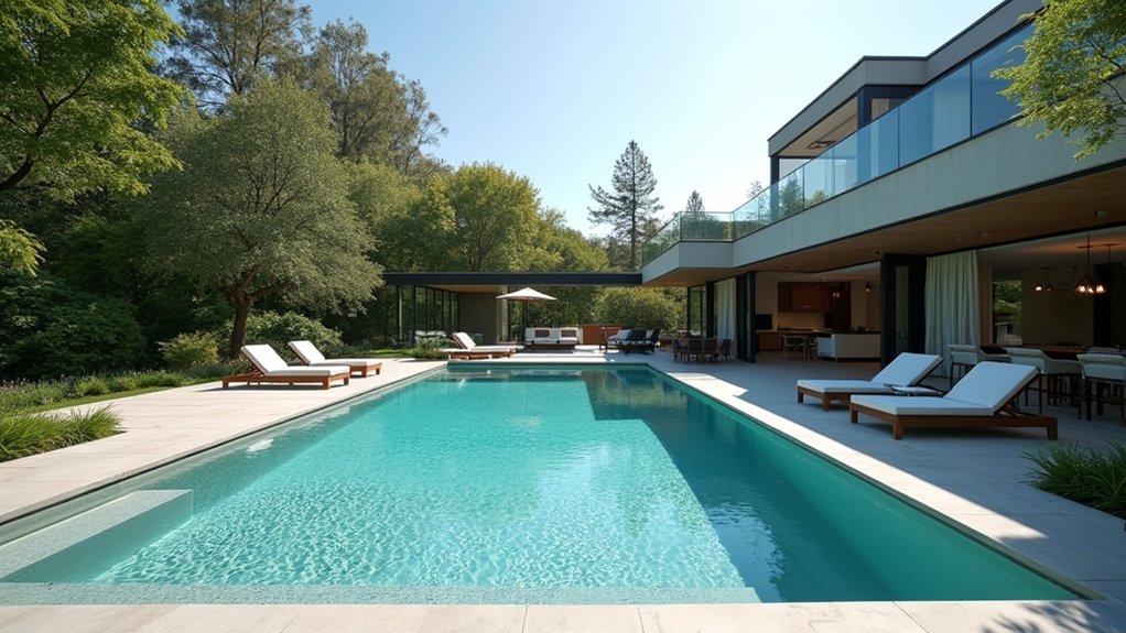 23 Modern Pool Landscaping Ideas That Redefine Backyard Design elegant safety with transparency