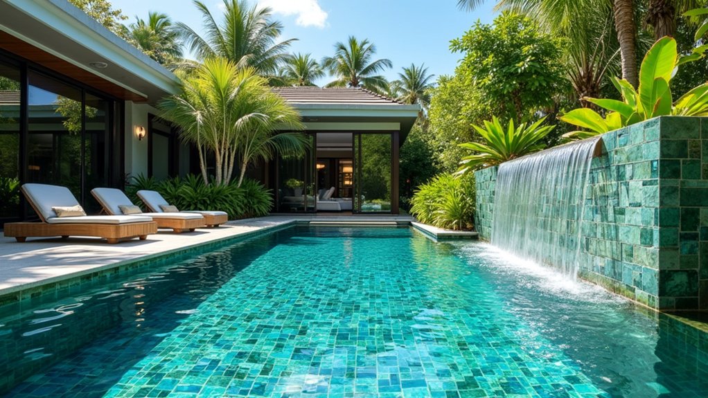 23 Luxury Pool Ideas That Turn Your Backyard Into a Resort elegant shimmering mosaic oasis