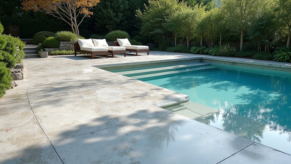 19 Durable Pool Deck Concrete Ideas That Are Built to Last elegant slip resistant concrete finish