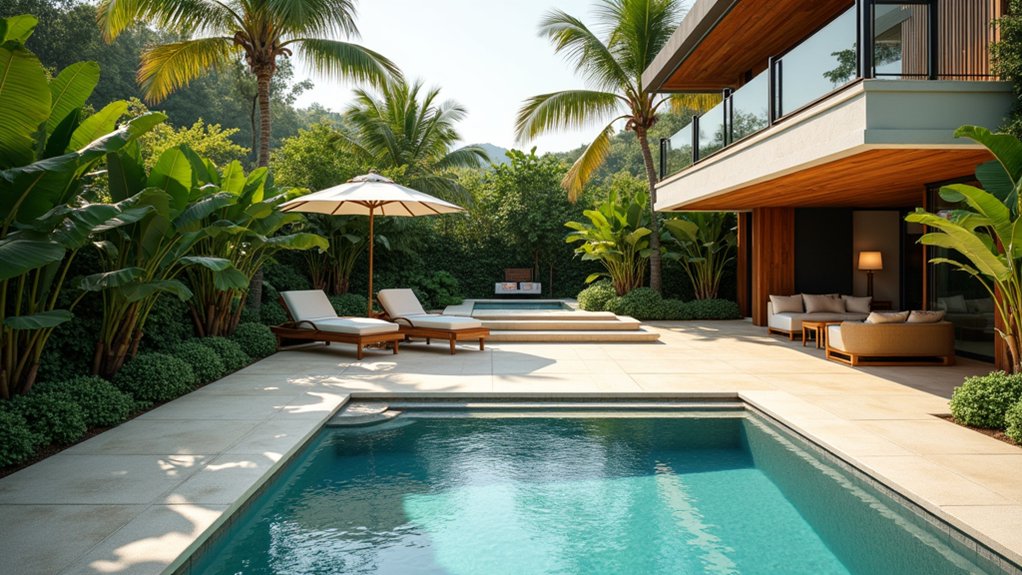 17 Creative Pool Deck Resurfacing Ideas for a Fresh New Look elegant slip resistant pool deck